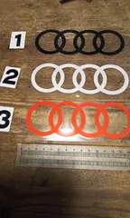 アウディ　フォーリングス　反射ステッカー　ビッグ　約150mmもの　お1つお選び下さい