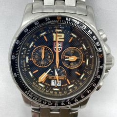 美品 ルミノックス 1940 クロノグラフ デイト カーボン 黒 稼働 SS 