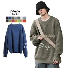 セーター ニット メンズ 長袖 クルーネック プルオーバー　無地 カジュアル 防寒 あったか 暖かい おしゃれ 秋服 冬服 新作