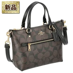 コーチ COACH ショルダーバッグ ミニ ギャラリー クロスボディ CA721 IMAA8 2022 AW ブラウン シグネチャーキャンバス ブラック レザー