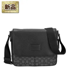 コーチ COACH ショルダーバッグ スプリント マップバッグ 25 CE534 SVO1U 2025 SS チャコール シグネチャージャカード ブラック レザー