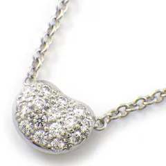 ティファニー Tiffany & Co. ネックレス ビーン デザイン 73414547 幅6.5mmモデル ビーンズ ダイヤモンド 計0.05ct PT950 【中古】