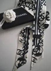 シャネル バンド CCロゴ シルク スカーフ AAB703