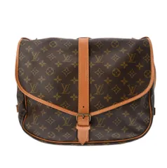 ルイヴィトン モノグラム ソミュール 35 ブラウン  M42254  レディース モノグラムキャンバス  ショルダーバッグ