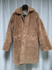 エコムートン リバーシブル ブークレ フリース ボア テディベア ジャケット コート s m