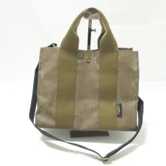 美品 VIOLAd'ORO ヴィオラドーロ GINO ジーノ 2WAY メッシュ トートバッグ ショルダーバッグ ハンドバッグ ブラウン×カーキ レディース 古着 中古 USED