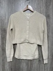 b ming by beams ビーミング バイ ビームス 2点セット ニット アンサンブル カーディガン sizeF/ベージュ ◆■ レディースのサムネイル