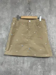 New Balance ニューバランス ゴルフ 総柄 Aライン 台形 スカート sizeS/ベージュ ■■ レディース