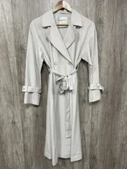 美品 NATURAL BEAUTY BASIC ナチュラルビューティーベーシック デザインカラー フレアコート ステンカラー コート sizeS/オフホワイト ■◇◎レディース