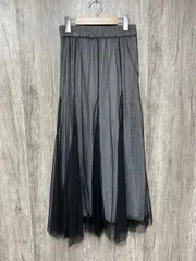 JEANASIS ジーナシス 2WAY チュール フレア ロング スカート sizeM/黒 ■■ レディース
