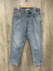 ZARA ザラ ダメージ ジーンズ ジーパン テーパード デニムパンツ sizeL 42/青 ■■ レディース