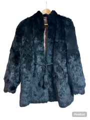 希少色 毛皮 リアルファー ミンク ダークブルー ハーフ丈 Fサイズ 楽天市場】ベスト ミンク フォックス リアルファー アウター ショート