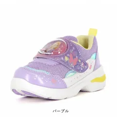 光る靴 ムーンスター キッズ スニーカー 女の子 男の子 ズートピア アリエル ラプンツェル シンデレラ カーズマックイーン tmdnc1365le パープル