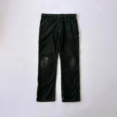 Carhartt カーハート ダックパンツ ブラック ペンキ フェード B324 ワークパンツ 古着　P2599