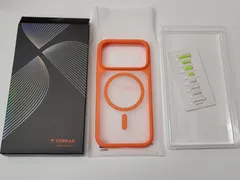 ★TORRAS iPhone 17 Pro 用ケース 【米軍進化耐衝撃・高性能Magsafe対応】指紋防止 黄変防止 米軍保護工学 マグネット搭載 衝撃吸収 頑丈 カメラコントロールボタン付き ストラップホール 半透明 Guardian-Mag オレンジ色