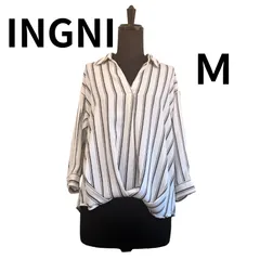 INGNI ストライプ ブラウス M ホワイト系
