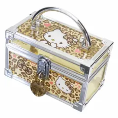 ハローキティ コスメボックス 鍵付きミニバニティケース ヒョウ柄 サンリオ プレゼント 小物入れ キャラクター グッズ 