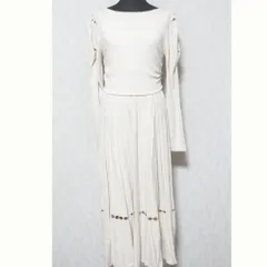 美品 23SS Her rip to ハーリップトゥ Cholet Lace Knit Dress ロングワンピース 1231205019 サイズM ベージュ レディース 古着 中古 USED