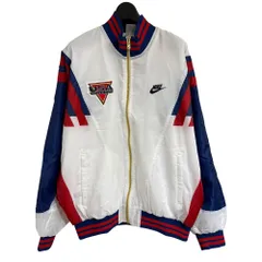 美品 NIKE ナイキ 90s ヴィンテージ 銀タグ バルセロナ五輪 陸上 アメリカ代表モデル トラックジャケット ブルゾン L ホワイト系 メンズ 古着 中古 USED