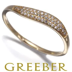 アガット リング ダイヤ ダイヤモンド 0.07ct パヴェ シングルカット 13号 K18YG #181788