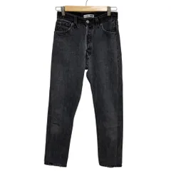 美品 RE/DONE リダン Levi's ヴィンテージリーバイス リメイク スリム テーパード デニムパンツ ジーンズ W24 ブラック レディース 古着 中古 USED