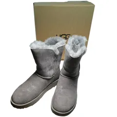 【管2511-427】最終値下げ☆UGG アグ  クラシック カフ ショート ミニ ムートンブーツ グレー 23cm 中古 靴