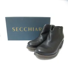 良品 SECCHIARI MICHELE セッキアーリミケーレ TEXAS 19 レザー ショートブーツ サイズ37 約23.5cm ブラック レディース 古着 中古 USEDのサムネイル