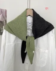 ウール ペイズリー 三角ストール カラーリバーシブル レディース 冬マフラー