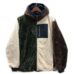 ジムマスター gymmaster リバーシブル ボア×タスロン フード ジャケット G918642 ナチュラルクレイジー スレートブルー M