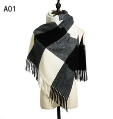 大判リバーシブルストール レディース メンズ チェック柄 秋冬 軽くて柔らかい ギフト向け