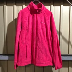 1188 Columbia フリースジャケット ピンク L コロンビア フルジップ ワンポイント 刺繍ロゴ 古着卸 アメリカ仕入