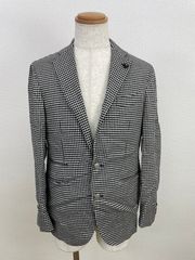 SavileRow×英・Eトーマス生地 ハウンドトゥースジャケット AB7 美品 