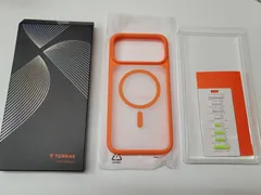 ★TORRAS iPhone 17 Pro Max 用ケース 【米軍進化耐衝撃・高性能Magsafe対応】指紋防止 黄変防止 米軍保護工学 マグネット搭載 衝撃吸収 頑丈 カメラコントロールボタン付き  半透明 Guardian-Mag オレンジ色