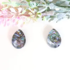 no.334　レジン　しずく型　大理石模様　ピアス　イヤリング　ハンドメイド