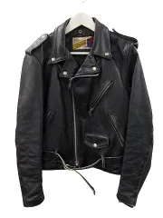 ショット SCHOTT 90s バイカータグ 後期 618 レザー ダブルライダース ジャケット 38 USA製 ブラック