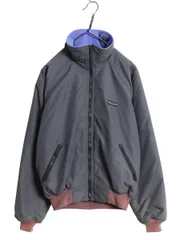 【お得なクーポン配布中!】 80s USA製 ★ パタゴニア シェルド シンチラ ジャケット メンズ S / 古着 ヴィンテージ ナイロン 裏 フリース ブルゾン フルジップ 廃盤 灰