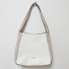 良品 kate spade ケイトスペード レイラ カラーブロック ミディアム ショルダーバッグ トートバッグ ホワイト ピンクベージュ レディース 古着 中古 USED