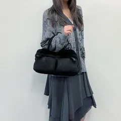 【中古】LOEWE ロエベ アナグラム ハンドバッグ ブラック ムートン スエード ヴィンテージ レディース【中古美品】HIBUOCHI VINTAGE