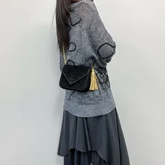 【中古】CHANEL シャネル ココマーク マトラッセ フリンジ チェーンショルダーバッグ ブラック スエード 1番台 ヴィンテージ レディース【中古美品】HIBUOCHI VINTAGE