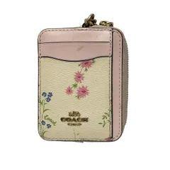 COACH(コーチ) コインケース - C3057 アイボリー×ピンク×マルチ レザー