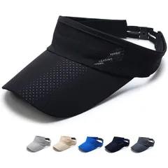 帽子 サンバイザー メンズ UVカット 紫外線対策 UPF50+ つば広 つば長 日除け 日焼け 通勤 山登り 自転車 洗える