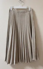 TRANS WORK スエード調プリーツスカート