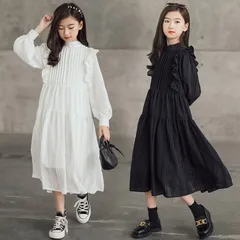 子供服 ドレス ワンピース キッズドレス 長袖 フォーマル 女の子 キッズ 七五三 入学式 卒園式 お受験 面接 発表会 結婚式 法事 セレモニー 新生活