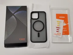 ★TORRAS iPhone 12/12 Pro 用 ケース 【米軍進化耐久・高精密Magsafe対応】半透明 マグネット搭載 耐衝撃 マット感 黄ばみなし ストラップホール付き マグセーフ対応 ワイアレス充電対応 マットブラック Guardian-Mag