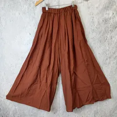 レディース ボトムス ワイドパンツ ブラウン タグ無し □〇