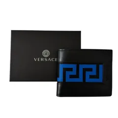 未使用VERSACE 二つ折り財布 ブラック/ブルー 未使用VERSACE 二つ折り財布 ブラック/ブルー Gianni Versace（財布