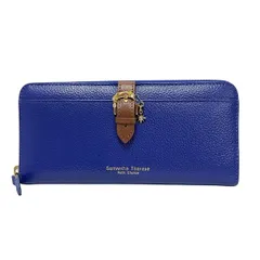 サマンサタバサプチチョイス 長財布 - ネイビー×ダークブラウン ディズニー コラボ/ミッキーマウス/ファンタジア