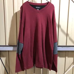 1194 Eddie Bauer トレーナー レッド L エディーバウアー スウェット 無地 古着卸 アメリカ仕入