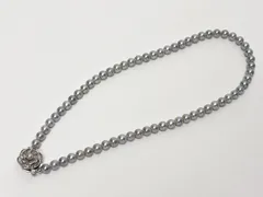 M46  【テリ強＆美品】　あこや真珠　パールネックレス  6.0-6.5ｍｍ SV刻印　＃鑑別書付き＃大珠