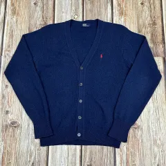 POLO RALPH LAUREN(ポロラルフローレン) ウールカーディガン ネイビー Sサイズ